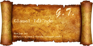 Glasel Tünde névjegykártya