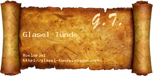 Glasel Tünde névjegykártya