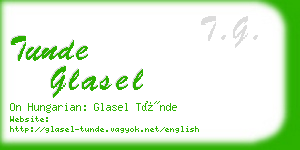 tunde glasel business card
